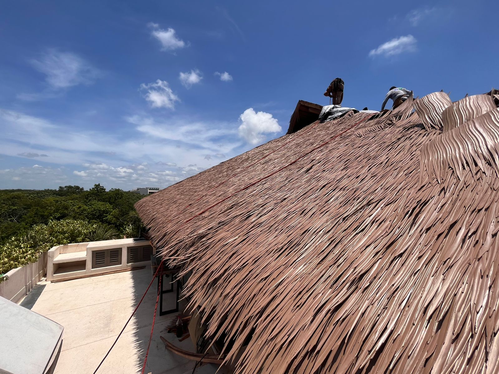 Instalación palapa sintética
